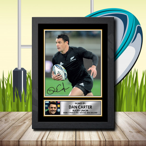 Dan Carter 2 - Signed Autographed Rugby Star Print