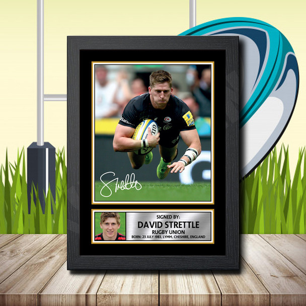 David Strettle 1 - Signed Autographed Rugby Star Print