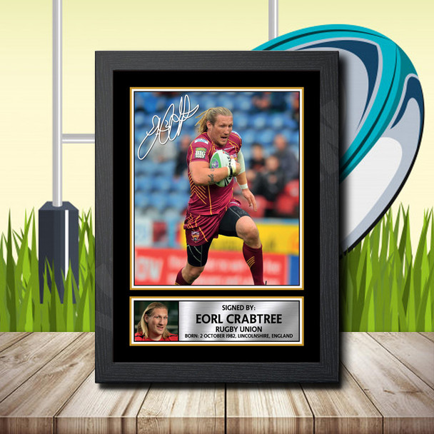 Eorl Crabtree 2 - Signed Autographed Rugby Star Print