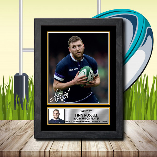 Finn Russell 2 - Signed Autographed Rugby Star Print