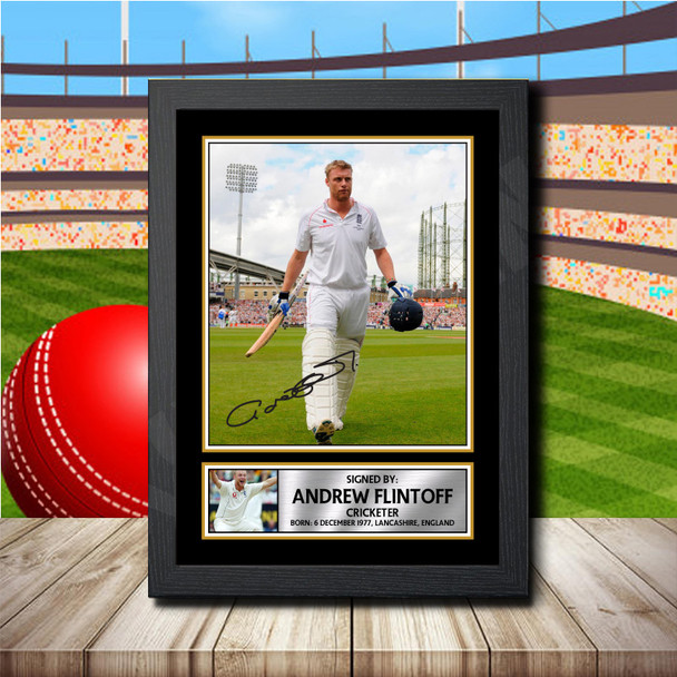 Andrew Flintoff 2 - Signed Autographed Cricket Star Print