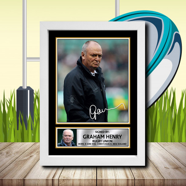 Graham Henry 1 - Signed Autographed Rugby Star Print