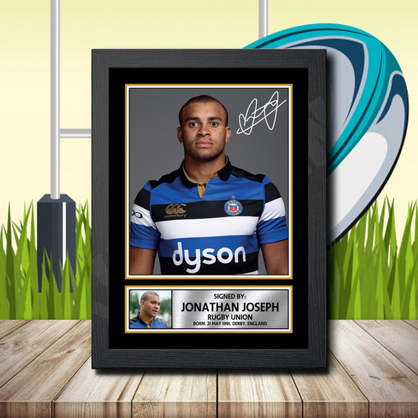 Jonathan Joseph 1 - Signed Autographed Rugby Star Print
