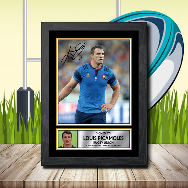 Louis Picamoles 1 - Signed Autographed Rugby Star Print