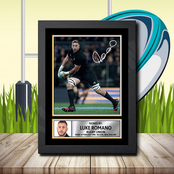 Luke Romano 2 - Signed Autographed Rugby Star Print