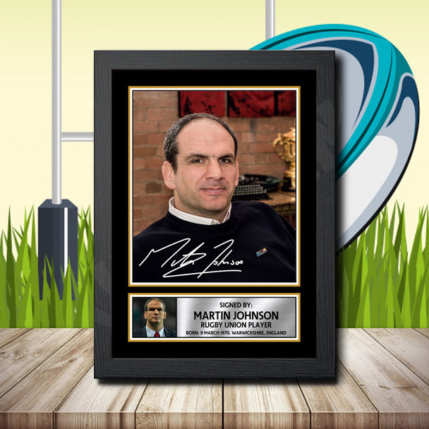 Martin Johnson 2 - Signed Autographed Rugby Star Print