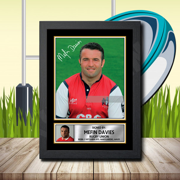 Mefin Davies 1 - Signed Autographed Rugby Star Print