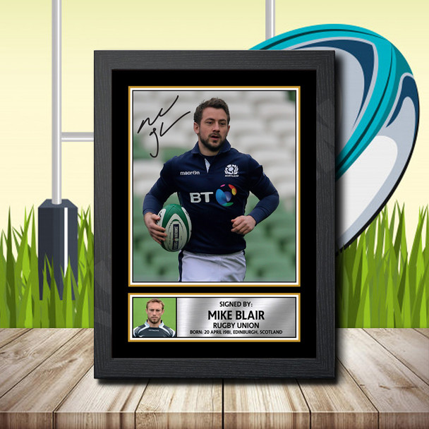 Mike Blair 1 - Signed Autographed Rugby Star Print