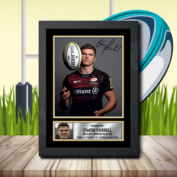 Owen Farrell 1 - Signed Autographed Rugby Star Print