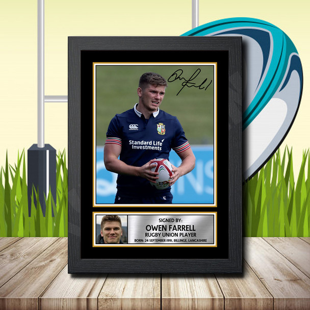 Owen Farrell 2 - Signed Autographed Rugby Star Print