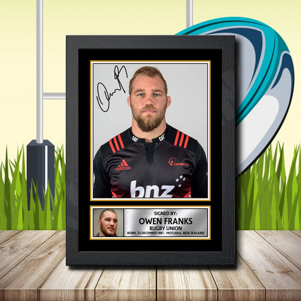 Owen Franks 1 - Signed Autographed Rugby Star Print