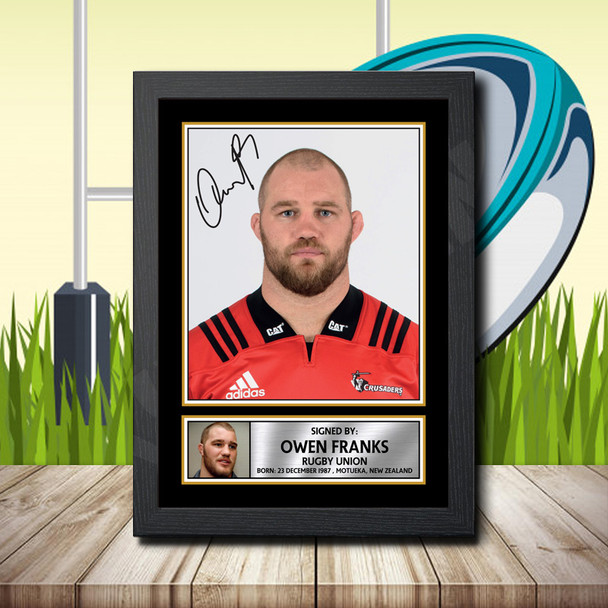 Owen Franks 2 - Signed Autographed Rugby Star Print