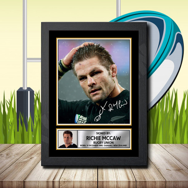 Richie Mccaw 1 2 - Signed Autographed Rugby Star Print