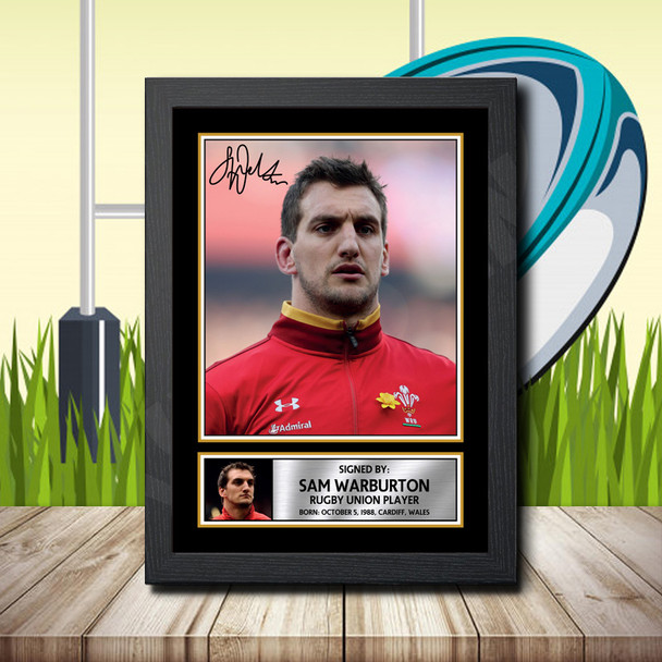 Sam Warburton 1 - Signed Autographed Rugby Star Print