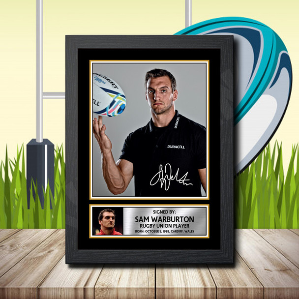 Sam Warburton 2 - Signed Autographed Rugby Star Print