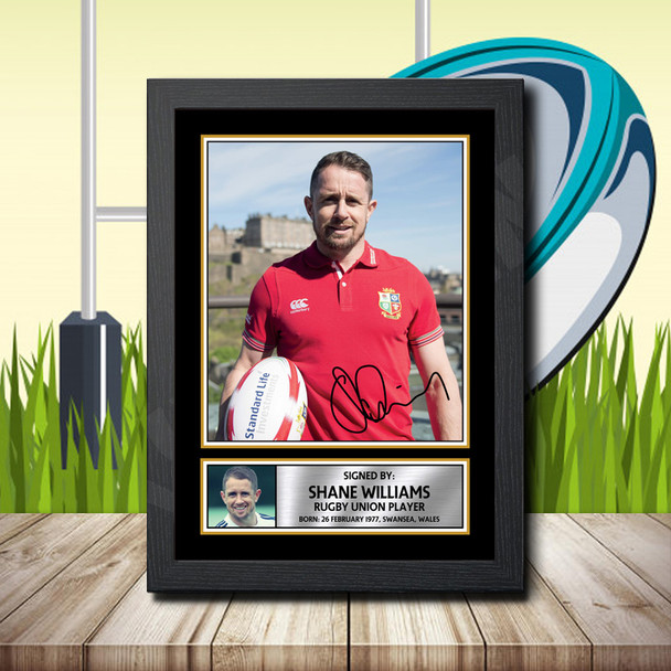 Shane Williams 1 - Signed Autographed Rugby Star Print