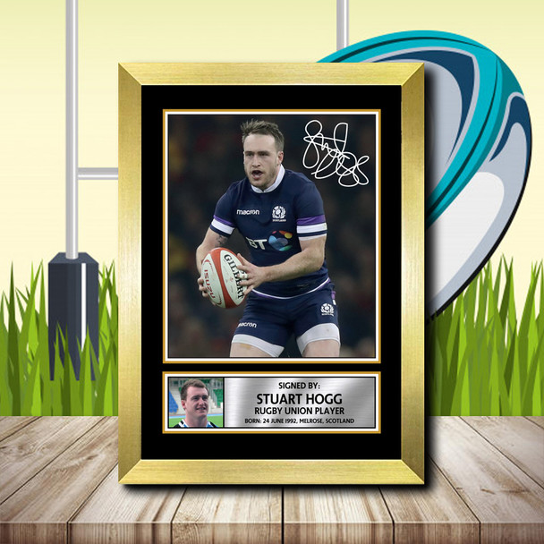 Stuart Hogg 1 - Signed Autographed Rugby Star Print