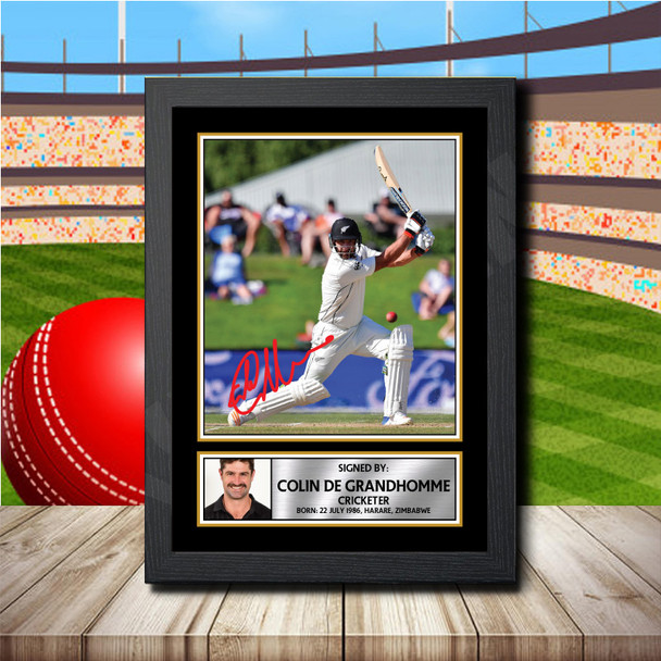 Colin De Grandhomme 2 - Signed Autographed Cricket Star Print