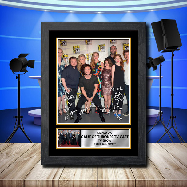 Game Of Thrones Tv Cast 1 Signed Autographed Television Star Poster Print Framed Merch Gift