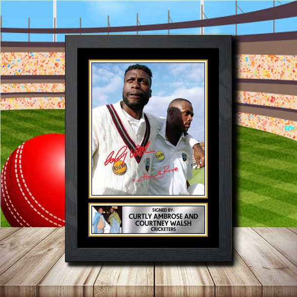 Curtly Ambrose  Courtney - Signed Autographed Cricket Star Print