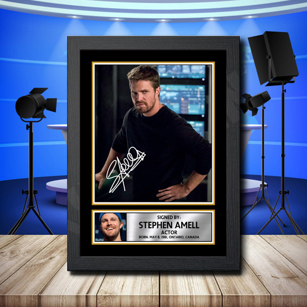 Stephen Amell 1 - Signed Autographed Television Star Print