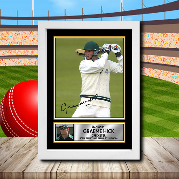 Graeme Hick Worcestershire 2 - Signed Autographed Cricket Star Print