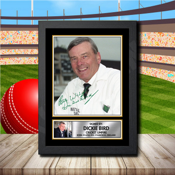 Harold Dickie Bird 2 - Signed Autographed Cricket Star Print