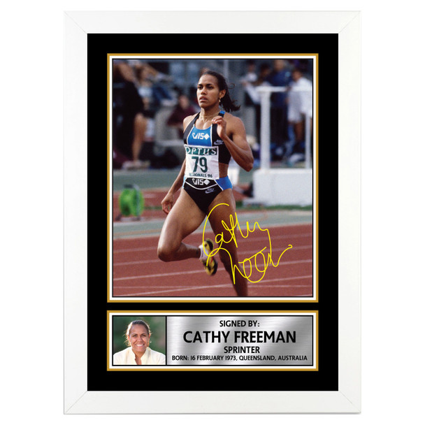 Cathy Freeman 2 - Athletics - Autographed Poster Print Photo Signature GIFT