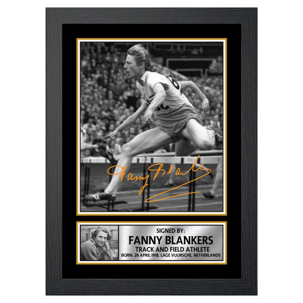 Fanny Blankers - Athletics - Autographed Poster Print Photo Signature GIFT