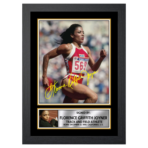 Florence Griffith Joyner - Athletics - Autographed Poster Print Photo Signature GIFT