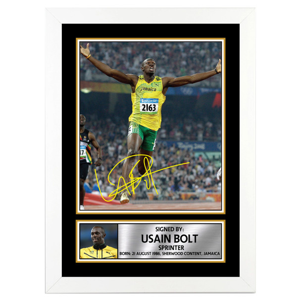 Usain Bolt 2 - Athletics - Autographed Poster Print Photo Signature GIFT