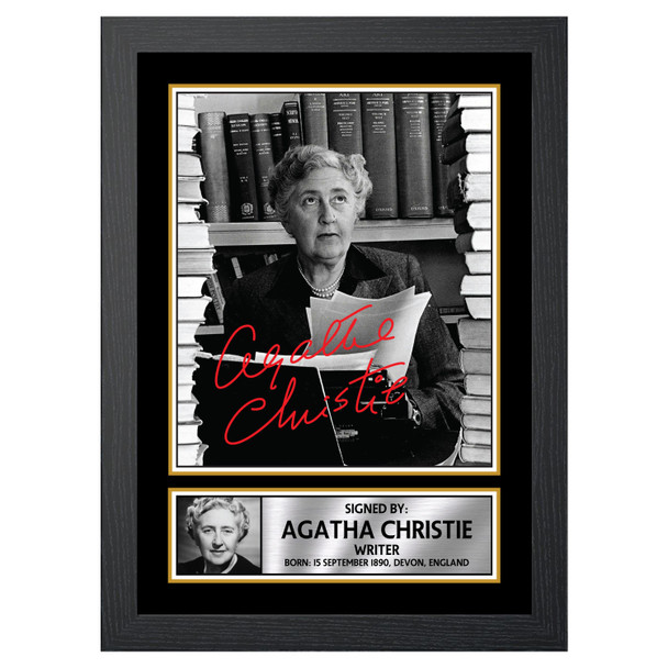 Agatha Christie M182 - Authors - Autographed Poster Print Photo Signature GIFT
