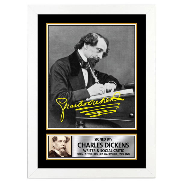 Charles Dickens M197 - Authors - Autographed Poster Print Photo Signature GIFT