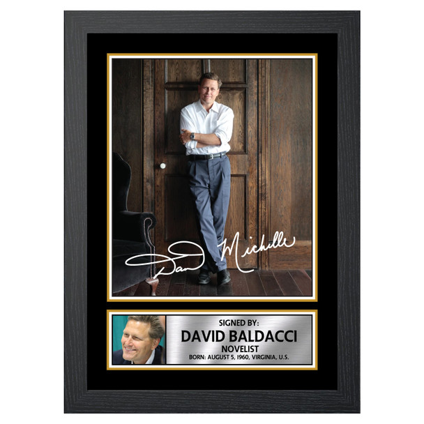 David Baldacci M200 - Authors - Autographed Poster Print Photo Signature GIFT