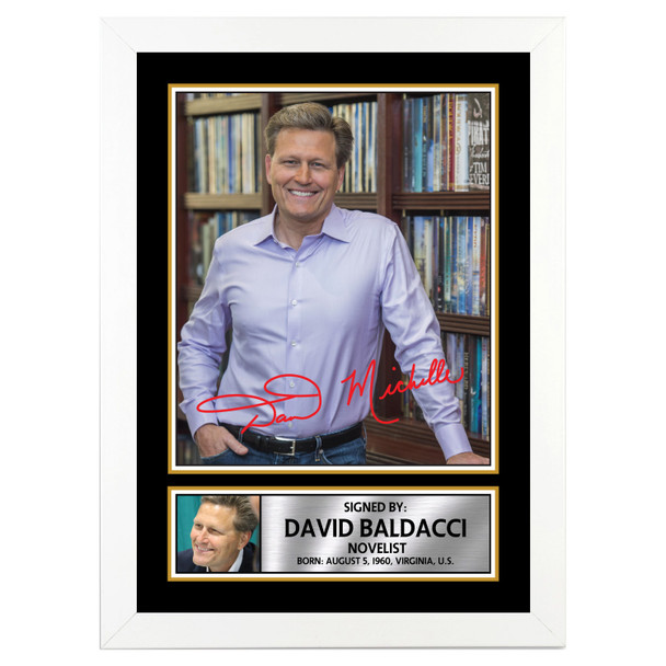 David Baldacci M201 - Authors - Autographed Poster Print Photo Signature GIFT