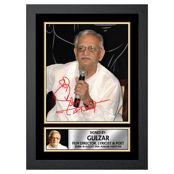 Gulzar M212 - Authors - Autographed Poster Print Photo Signature GIFT