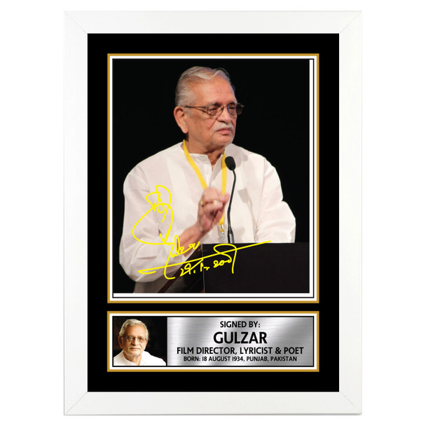 Gulzar M213 - Authors - Autographed Poster Print Photo Signature GIFT