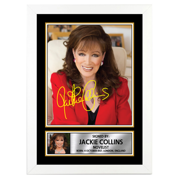 Jackie Collins M223 - Authors - Autographed Poster Print Photo Signature GIFT
