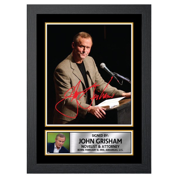 John Grisham M234 - Authors - Autographed Poster Print Photo Signature GIFT