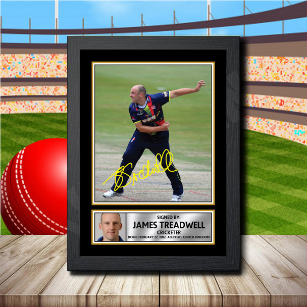 James Treadwell 2 - Signed Autographed Cricket Star Print