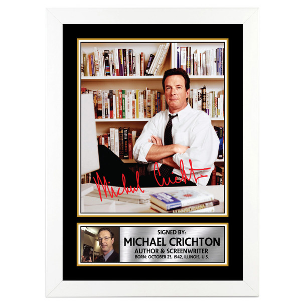 Michael Crichton M251 - Authors - Autographed Poster Print Photo Signature GIFT