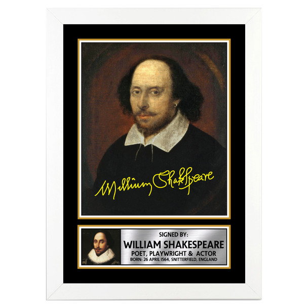 William Shakespeare M283 - Authors - Autographed Poster Print Photo Signature GIFT