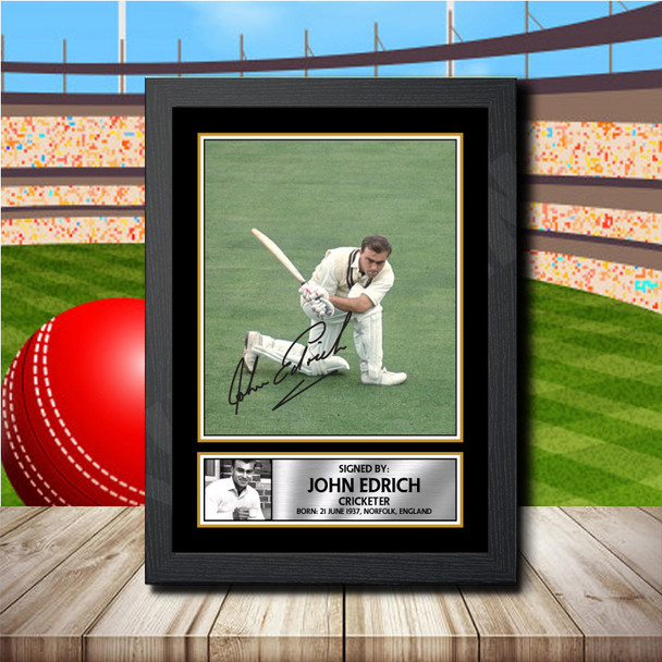 John Edrich 2 - Signed Autographed Cricket Star Print