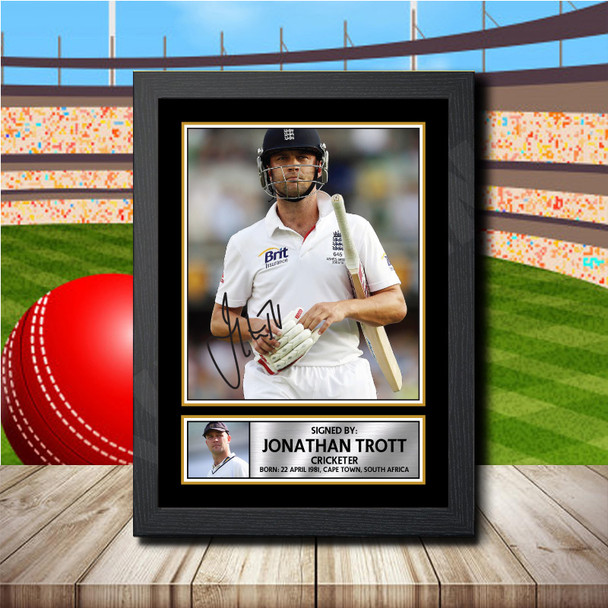 Jonathan Trott - Signed Autographed Cricket Star Print