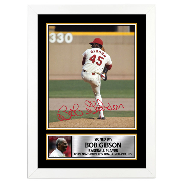 Bob Gibson 2 - Baseball Player - Autographed Poster Print Photo Signature GIFT