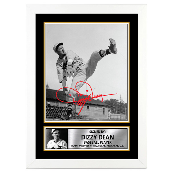 Dizzy Dean 2 - Baseball Player - Autographed Poster Print Photo Signature GIFT