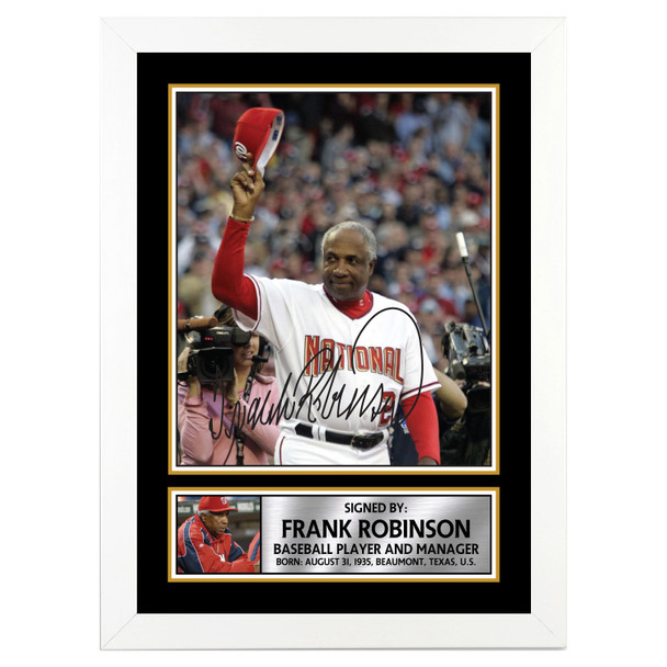 Frank Robinson - Baseball Player - Autographed Poster Print Photo Signature GIFT