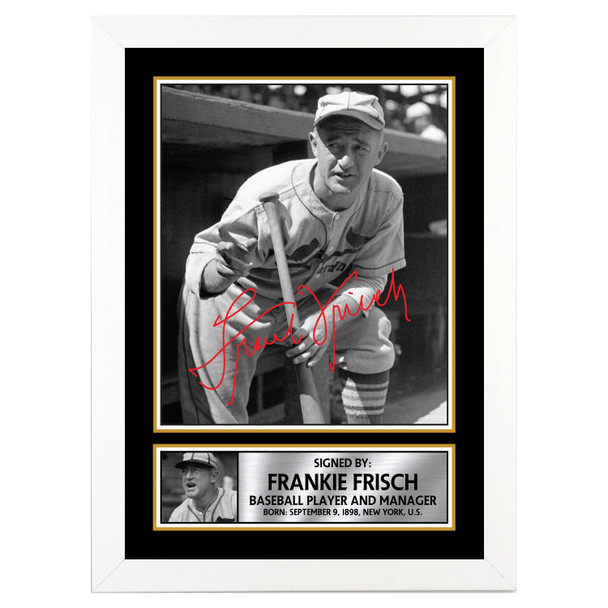 Frankie Frisch - Baseball Player - Autographed Poster Print Photo Signature GIFT