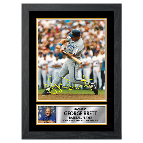 George Brett 2 - Baseball Player - Autographed Poster Print Photo Signature GIFT