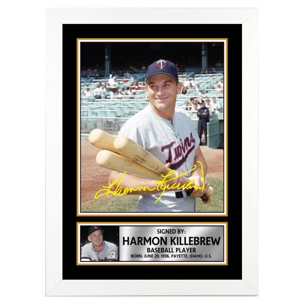 Harmon Killebrew - Baseball Player - Autographed Poster Print Photo Signature GIFT